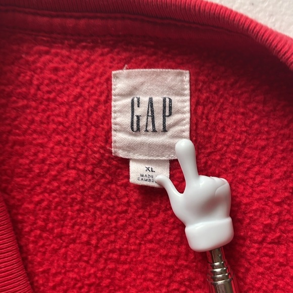 GAP Men's Red Sweatshirt w/ "Original Gap" Patch on front, Size XL - Picture 9 of 9
